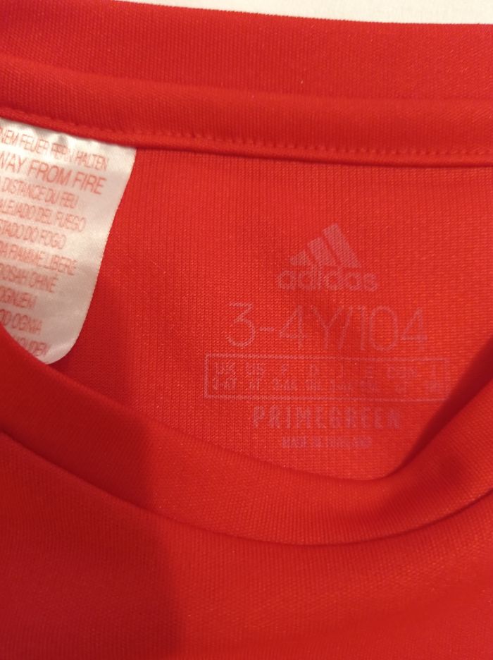 Polo pour garçon rouge taille 3 4 ans 104 cm couleur rouge marque Adidas - photo numéro 3