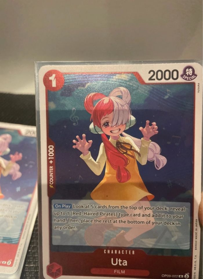 Lot x4 carte Uta OP09-002 rare foil anglais One Piece TCG - photo numéro 2