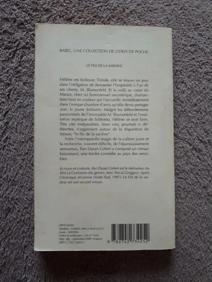 Livre Le fils de la sardine Ilan DURAN COHEN - photo numéro 2