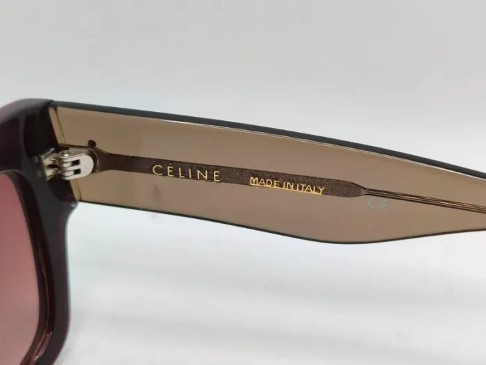 Lunettes de soleil Céline en acétate bordeaux - photo numéro 4