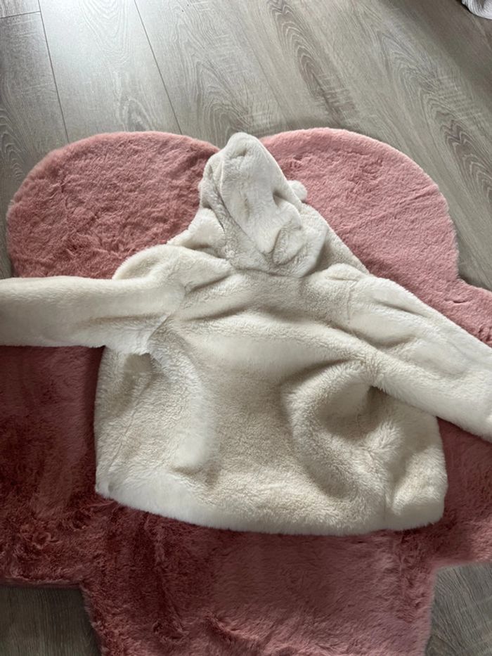 Veste polaire capuche ours blanche bébé fille 24 mois - photo numéro 6