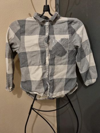 Chemise à carreaux gris