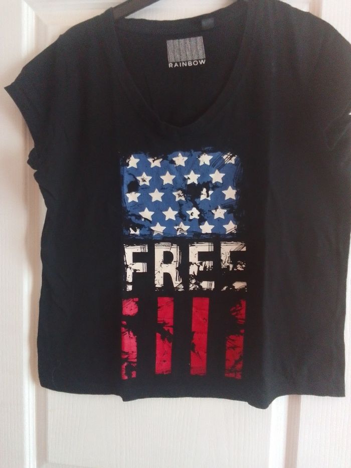 Tee shirt noir avec inscription