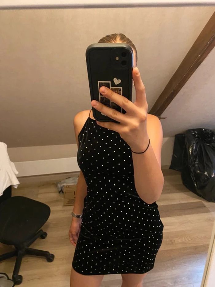 Robe femme courte à paillettes soirée - photo numéro 2