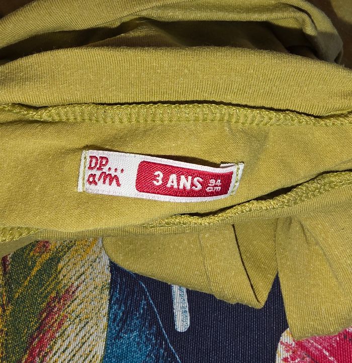 Sous pull jaune/vert 3 ans - photo numéro 4