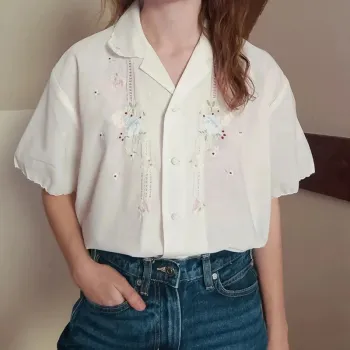 Chemise brodée fleurs Daffodil