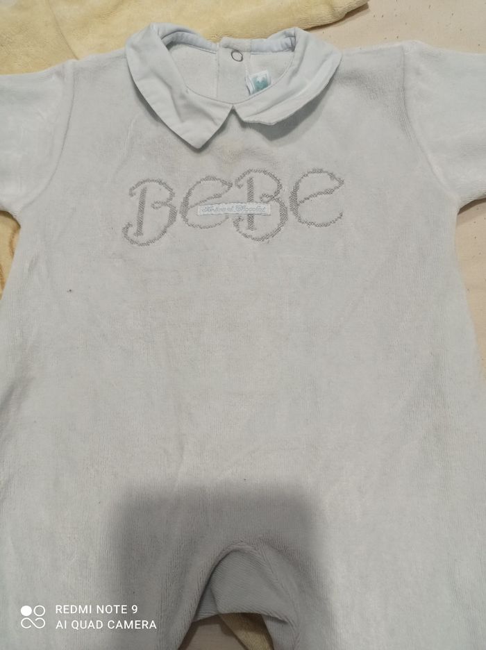 Lot de deux pyjamas une piece 6 mois ref R17 C6 - photo numéro 3