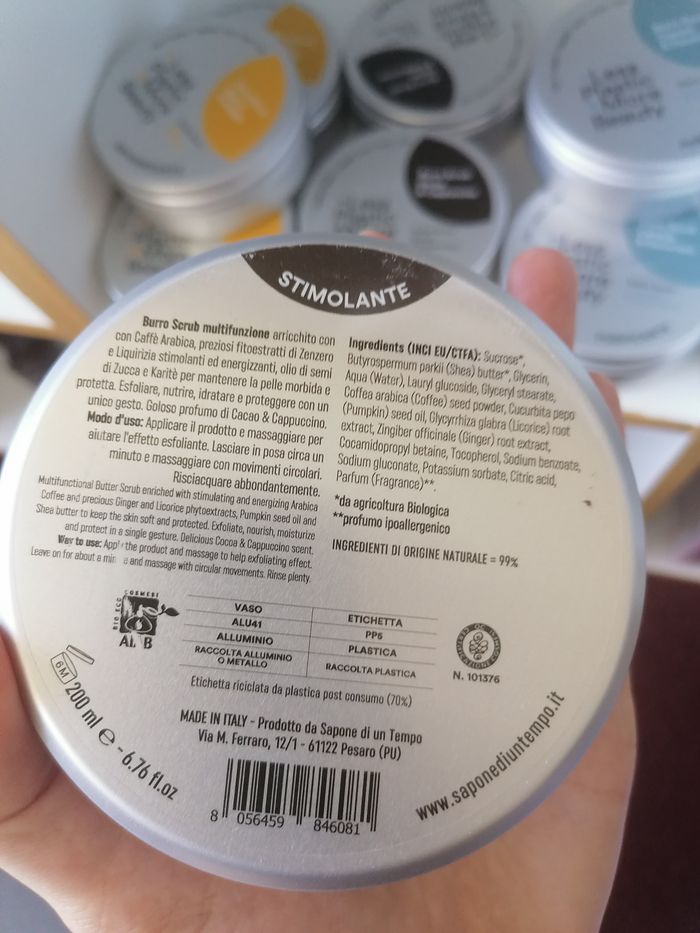 Lot de 3 gommages au sucre de canne biologique ( 3 Parfums) -Label AIAB - Sapone di un Tempo - photo numéro 7