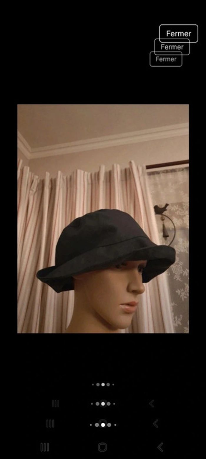 Jolie Chapeau femme noir Andres taille M 58cm - photo numéro 4