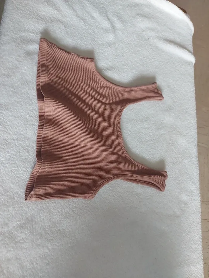 Crop top marron - photo numéro 2