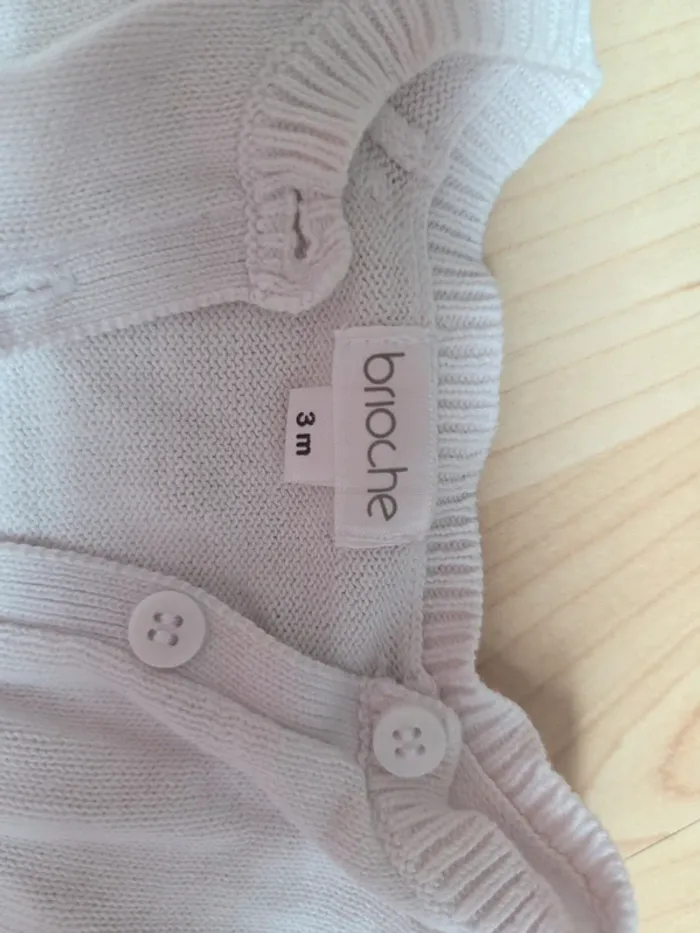 Gilet 3mois fille brioche - photo numéro 2