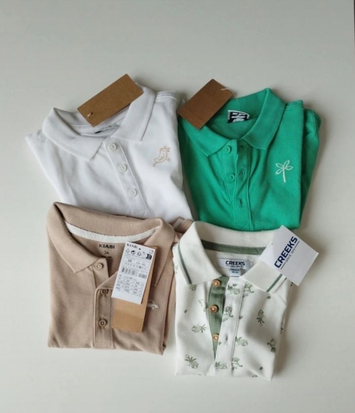 Lot de 4 polos bébé garçon 24 mois manches courtes