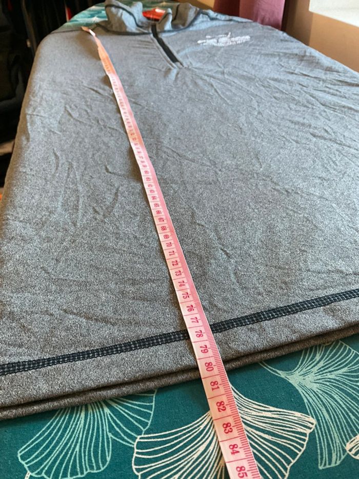 Sweat long léger 1/4zip pour homme The North Face gris chiné foncé taille XXL 187 - photo numéro 12