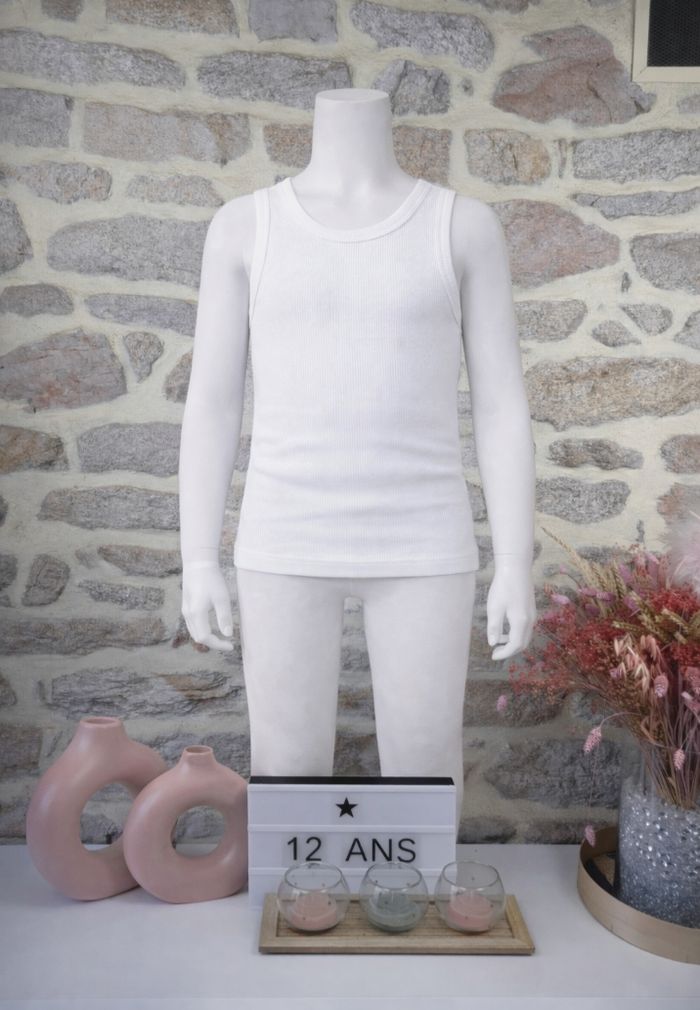 Débardeur blanc Fille taille 12 ans marque Gémo 🦜 - photo numéro 1