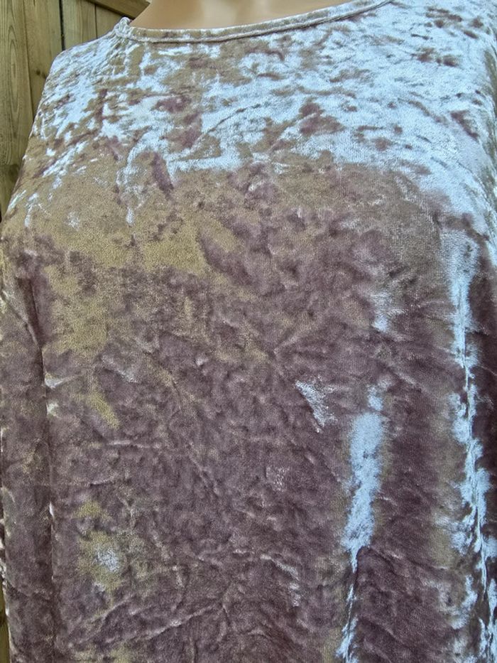 Tunique velours velvet 🍒vintage 80🍒très bon état taille 44/46 - photo numéro 3