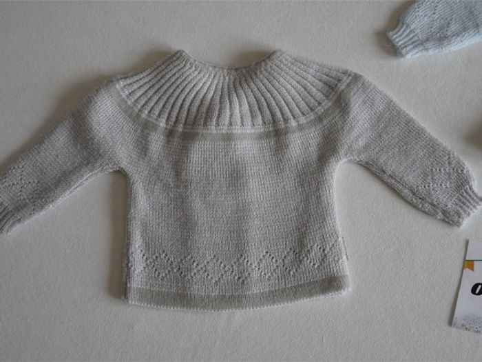 Lot de 2 Brassières Bébé 9 Naissance fantaisies grise/blanche et bleu vert/blanche - photo numéro 2