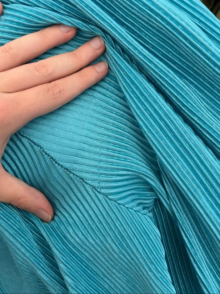 Ensemble plissé bleu Pantalon et Chemise Boutique Indépendante Taille Unique - photo numéro 5