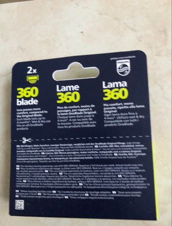 Lot de 2 lames Philips OneBlade 360 neufs dans emballage