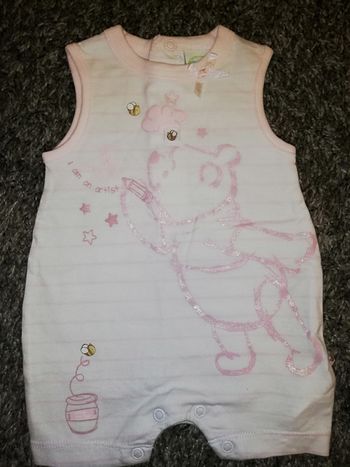 Combi d été/body Winnie rose 0/1 mois