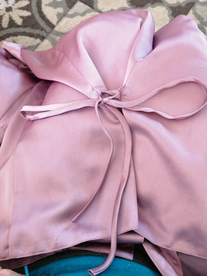 Chemise rose satinée - photo numéro 6