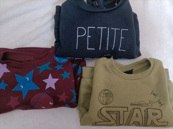 Lot de 3 pulls garçon Taille 12/18 mois 86 cm