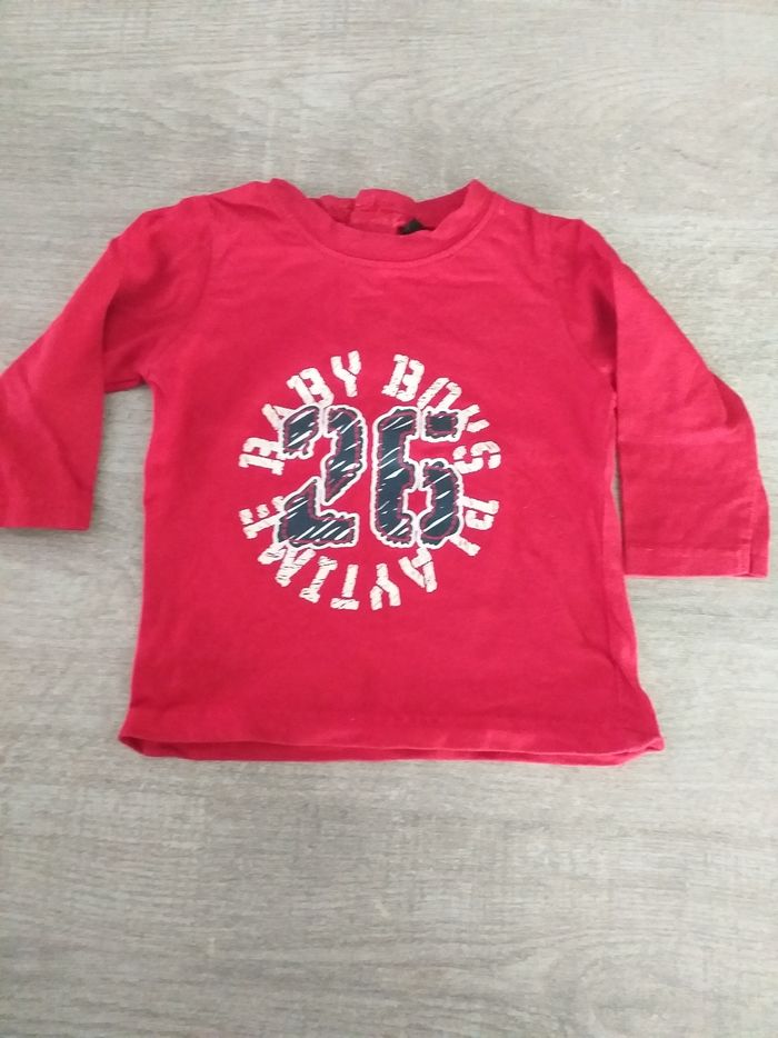T-shirt manches longues garçon 6 mois