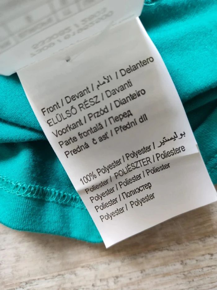 Blouse manches courtes turquoise col boutonné taille S Camaïeu neuve - photo numéro 8