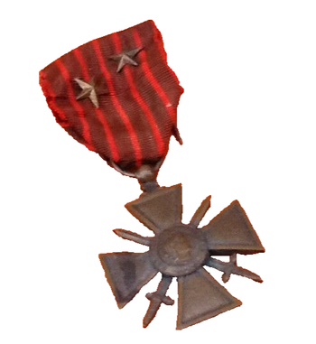 Médaille Militaire avec 2 citations République Française  Croix de Guerre (1914-1918)