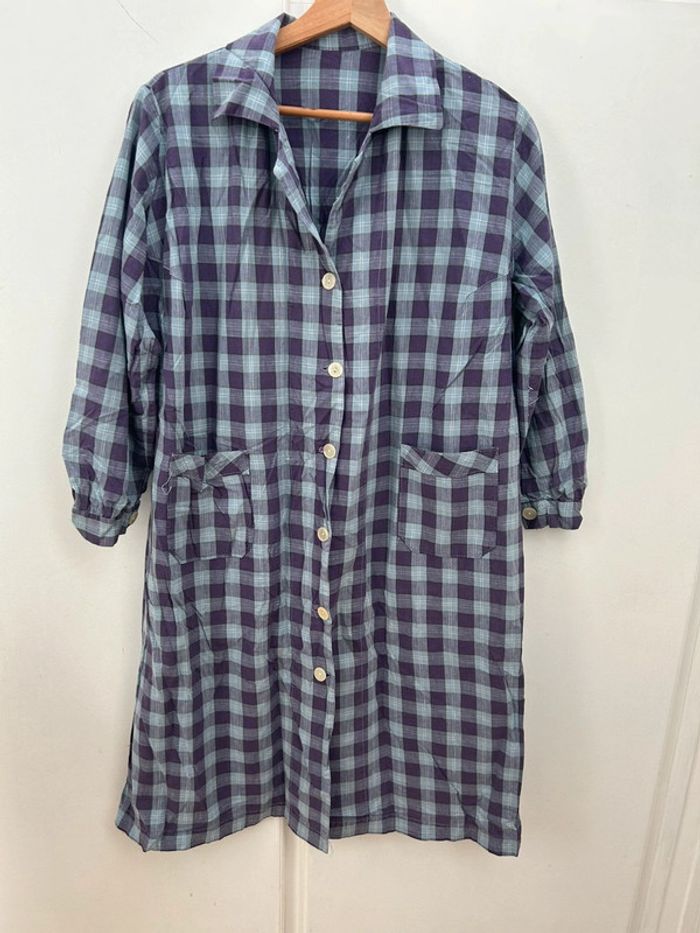 Ancienne blouse en coton école - taille s - femme année 60