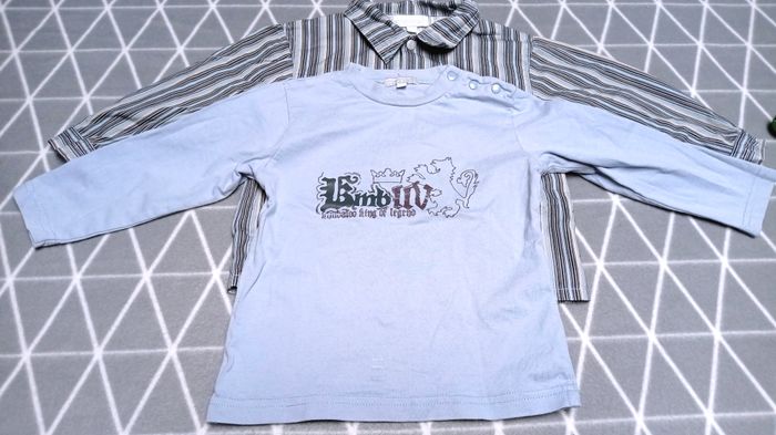 🦁 Ensemble chemise + t-shirt à manches longues, Kimbaloo, 24 mois - photo numéro 3