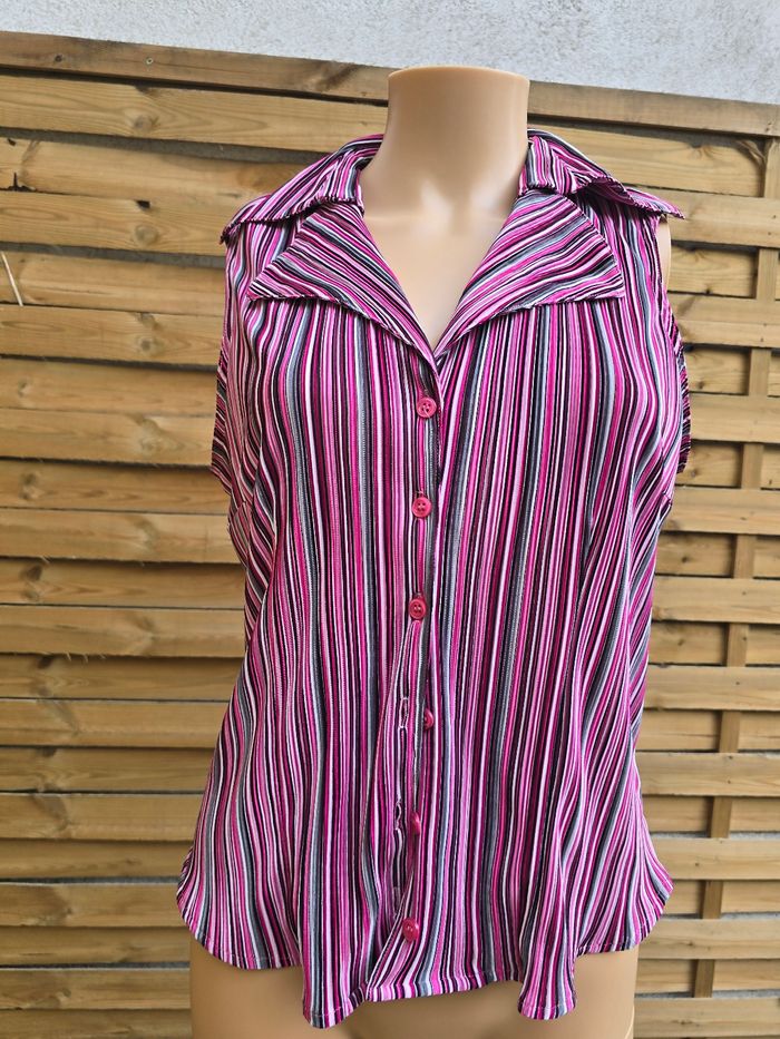 Chemise sans manche 🍒y2k vintage 2000🍒taille 36/38 - photo numéro 3