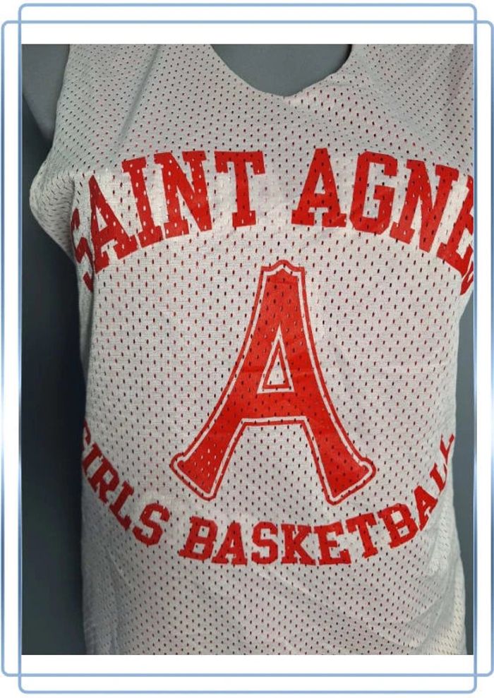 Maillot d entraînement de basket alleson athletic reversible / femme taille S / rouge et blanc - photo numéro 7