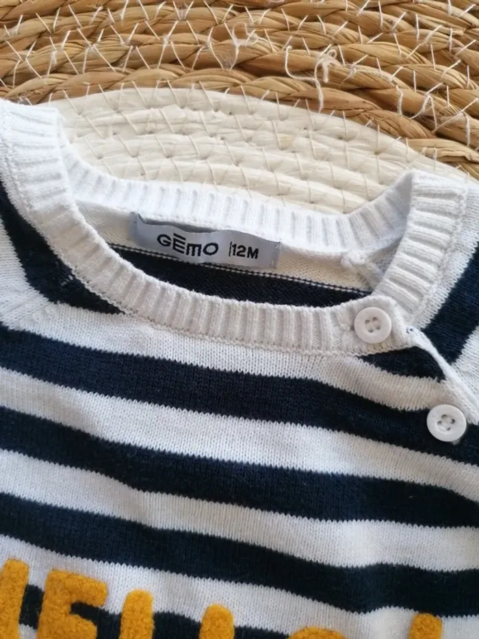 Pull à rayures - Gémo - 12 mois - photo numéro 2