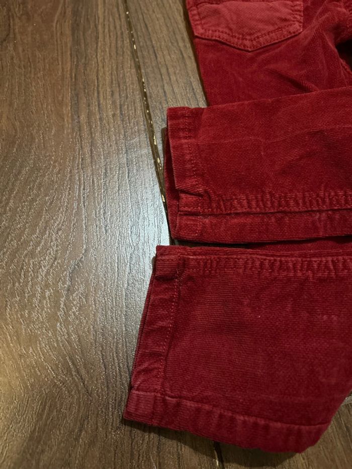 Pantalon en velours rouge sergent major 3 ans - photo numéro 10