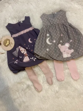 Lot robe fille épaisse collant