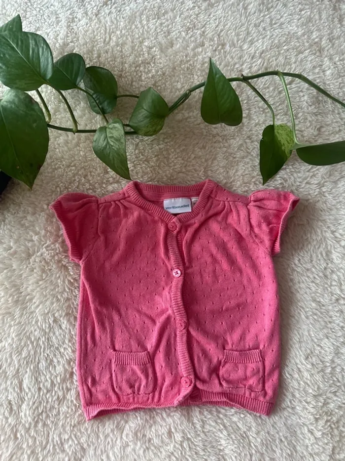 Gilet sans manche rose Verbaudet 6 mois