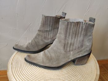 Bottines en daim Texto couleur beige/camel pointure 37