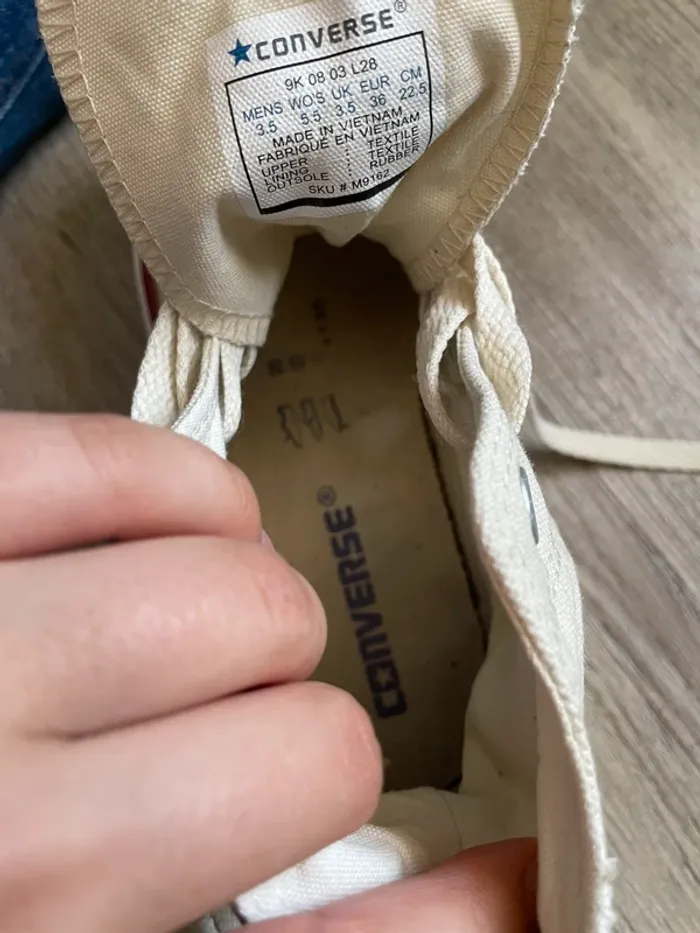 Basket haute Converse Beige - pointure 36 - photo numéro 9