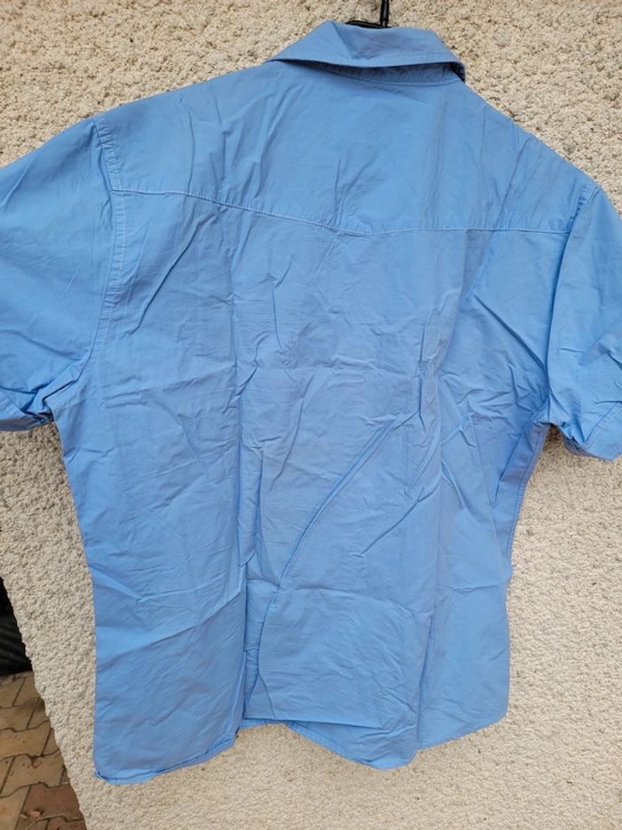 Chemise cargo bleu habillé chic vintage oversize baggy - photo numéro 3