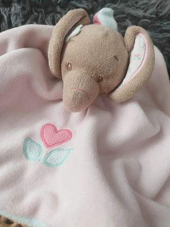 Doudou Éléphant rose Nattou