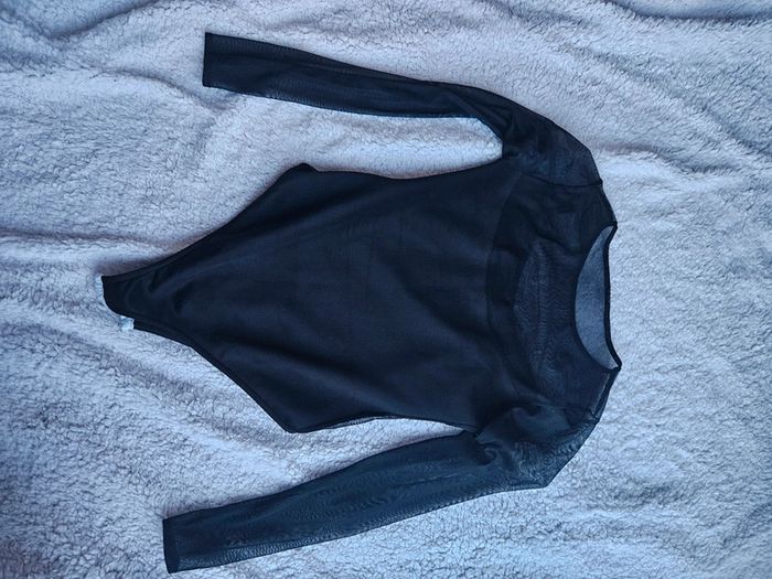 Body Manche longue Noir et transparent - photo numéro 12