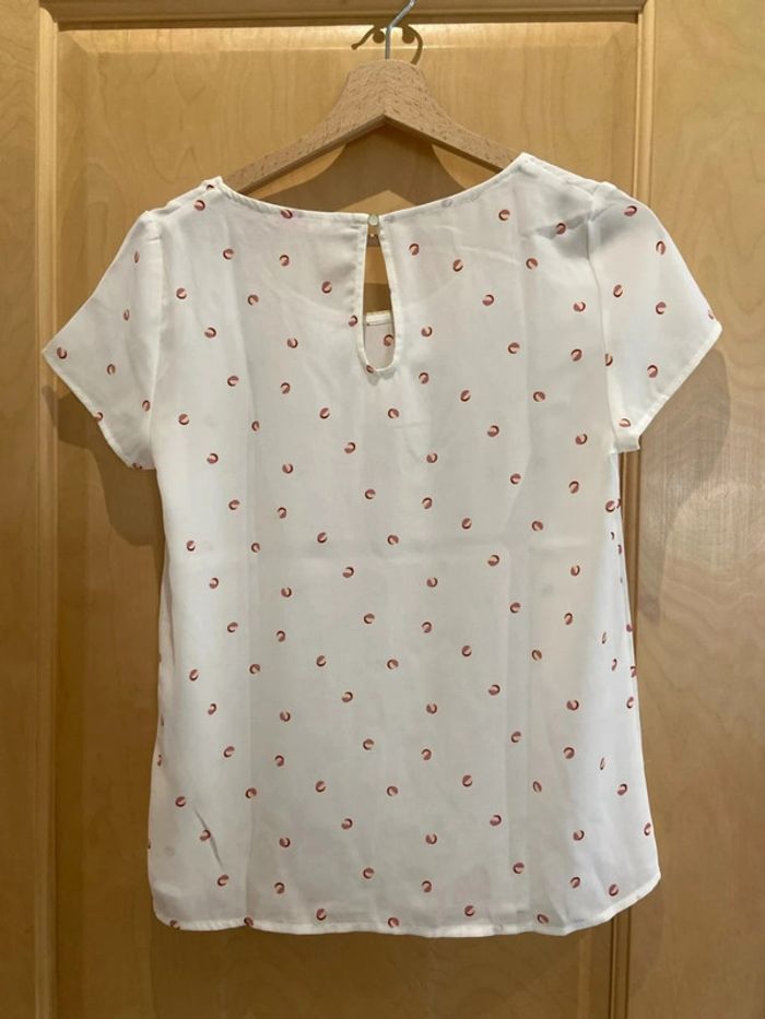 Blouse en voile camaïeu crème - photo numéro 2