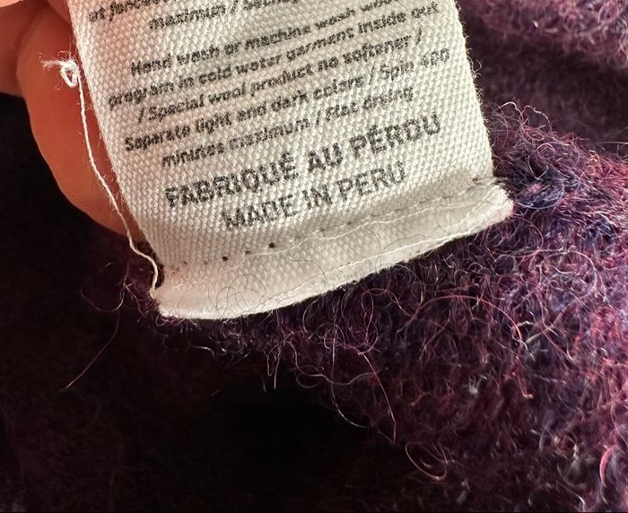 Cardigan oversize violet rose alpaga et laine mérinos Anonym TU - photo numéro 6