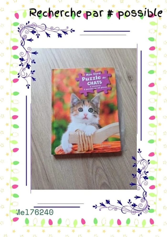 Livre puzzle chat