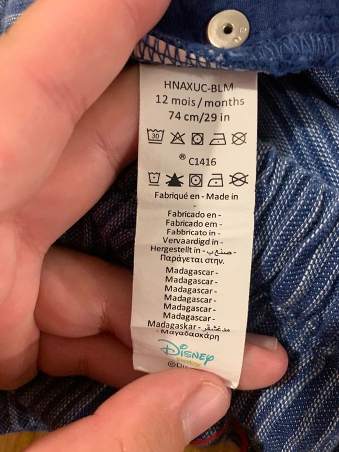 Short Disney 12 mois - 74 cm - photo numéro 5