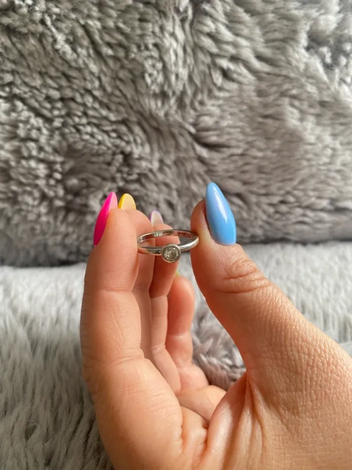 Bague argent solitaire oxyde de zirconium - Ti Sento Milano