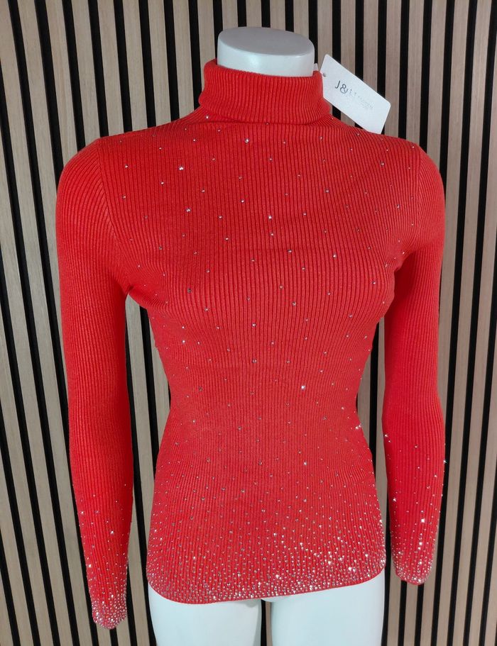 Superbe pull à col roulé corail J&H 😍 - photo numéro 2