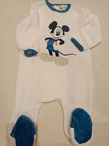Pyjama velours bébé Mickey