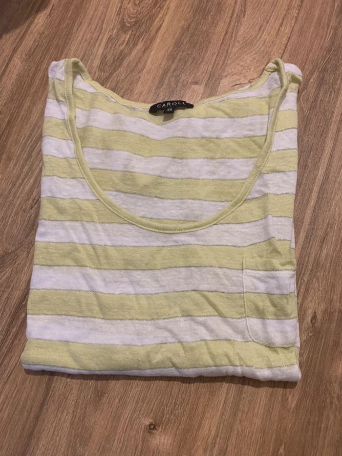 Tee shirt en lin Caroll - T38