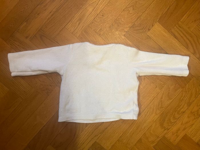 Gilet blanc croisé à pressions 3 mois - photo numéro 2